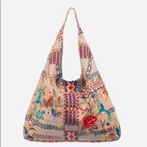 ** sold*** Johnny Was Gensia Linen Hobo Bag